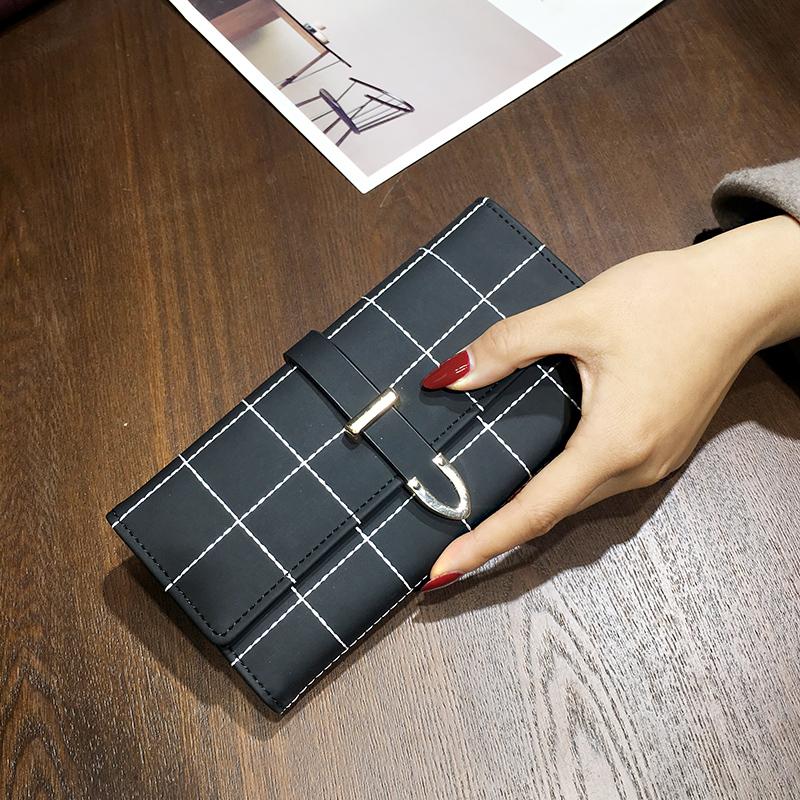 Plaid PU Leather 10 Card wallet