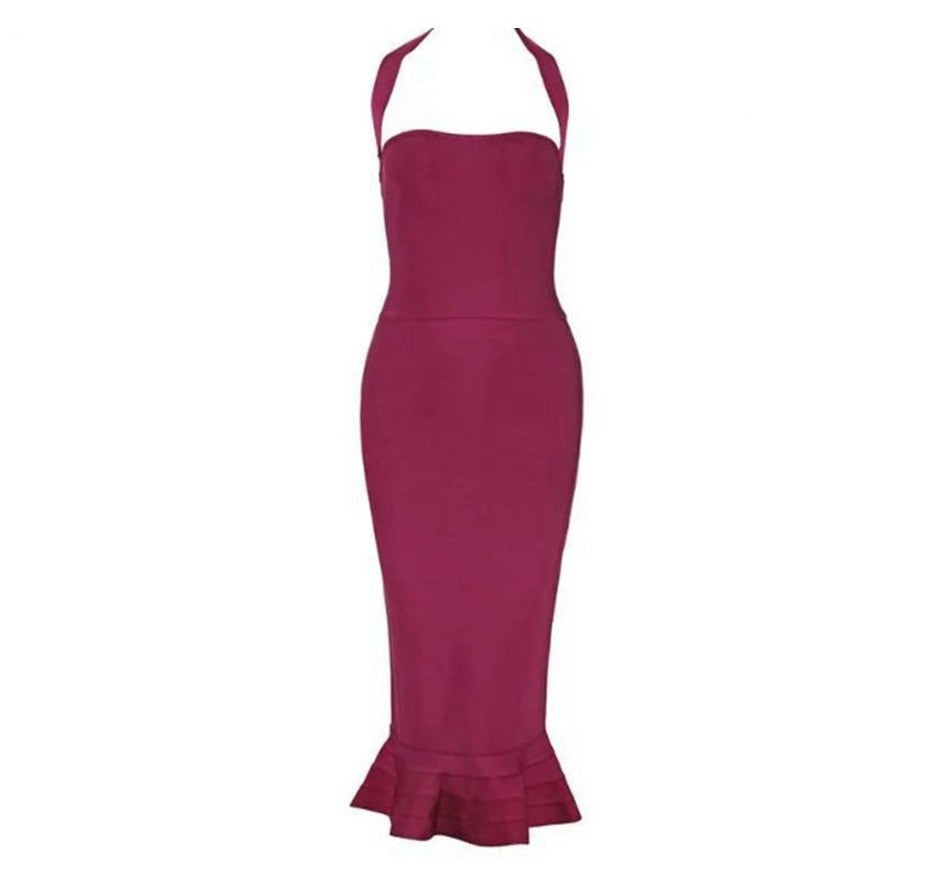 Spaghetti fishtail dress