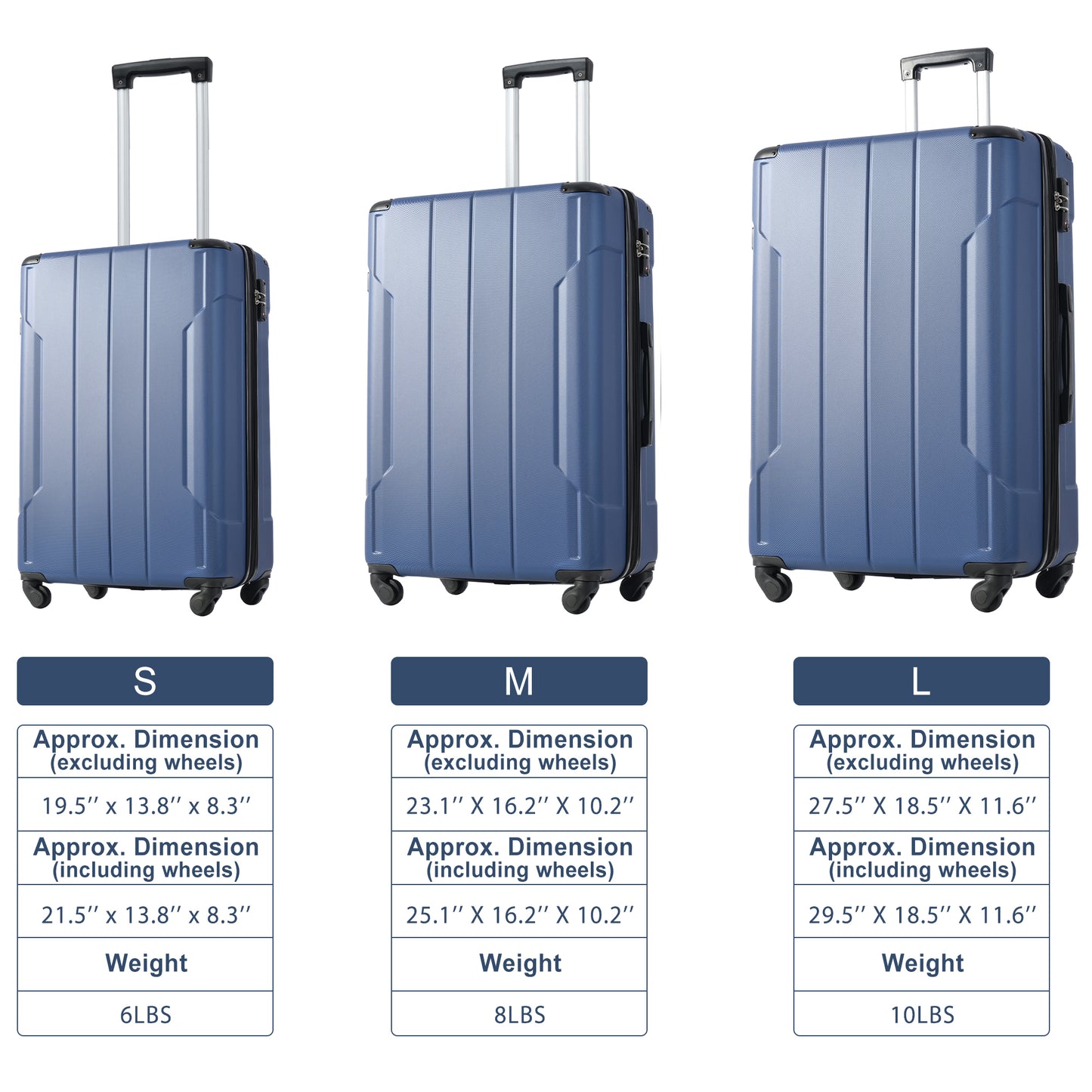 Single Hardshell Luggage Spinner Suitcase TSA Lock Lightweight Expandable 24