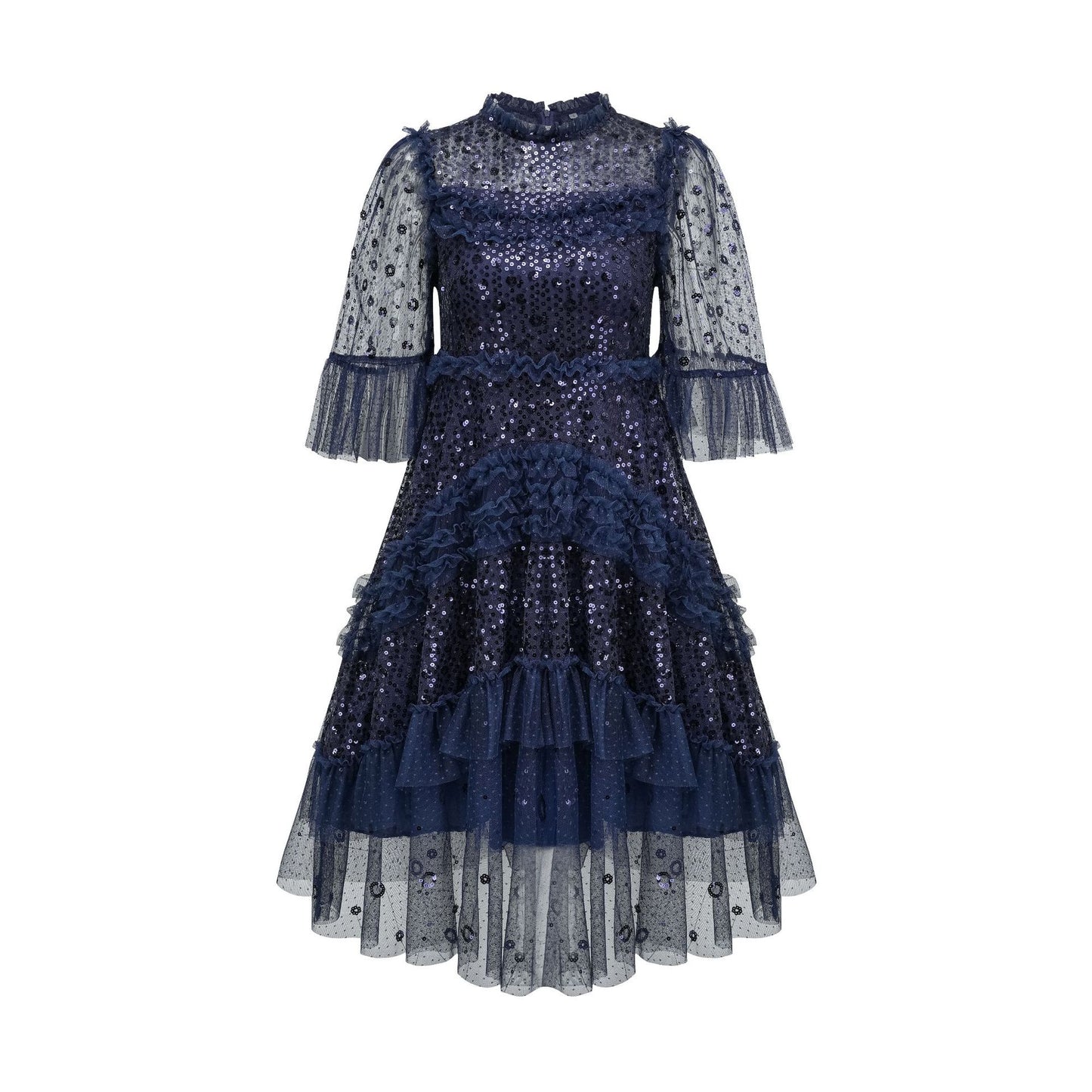 Round Neck Lace A-line Dress