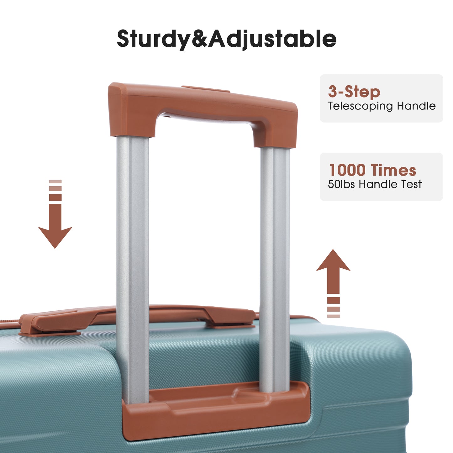 Hardshell Luggage Sets 3 Pcs Spinner Suitcase TSA Lock Lightweight