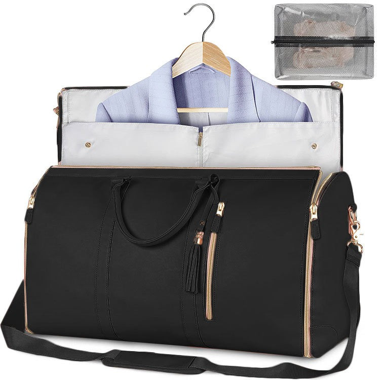 Large leather folding Travel suit bag,