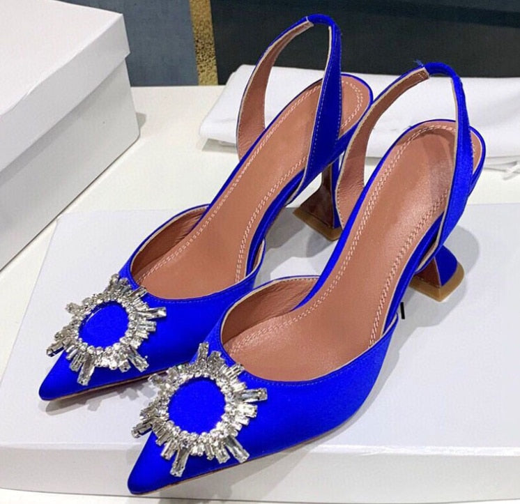 Crystal Slingback High heels pumps