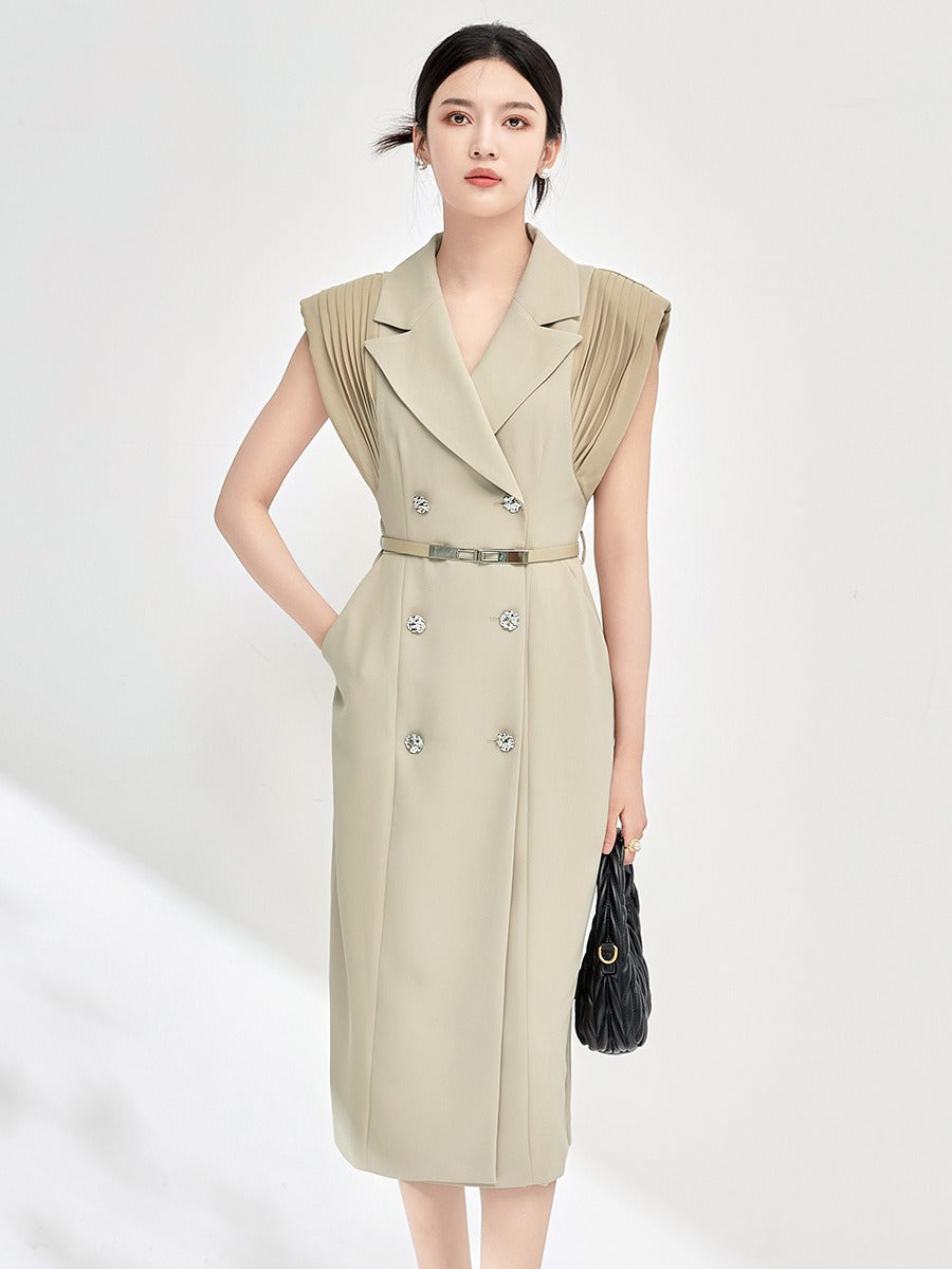 Luxurious button front dress