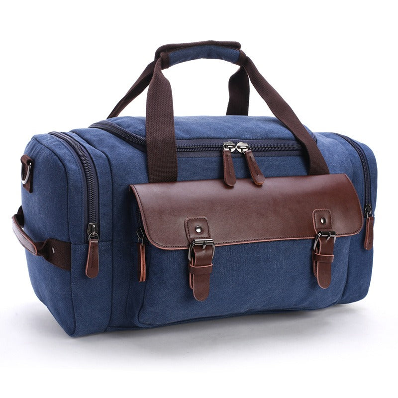 Large Capacity Vintage Luggage Travel duffle Bag Pu Leather and Canvas