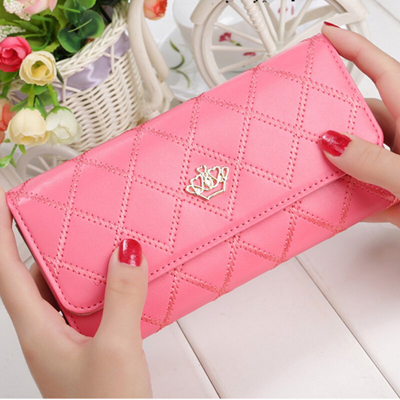 Crown embellised PU Leather wallet