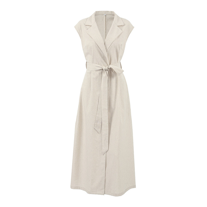 Blended Cotton and linen dress women