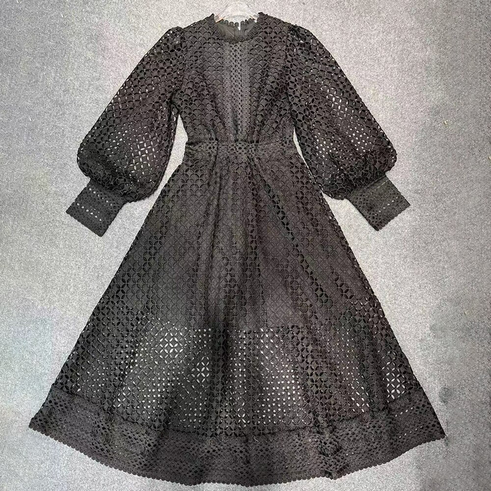 Embroidery lace long Dress