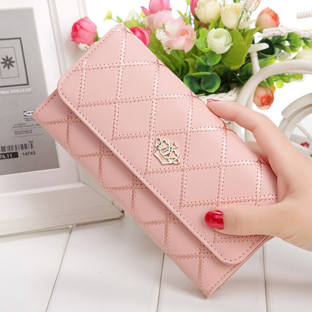 Crown embellised PU Leather wallet