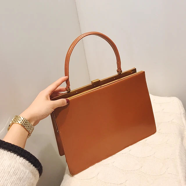 Vintage Large Capacity Luxury Pu Leather Satchel bag