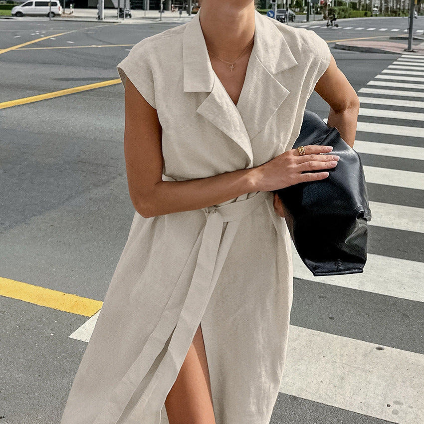 Blended Cotton and linen dress women