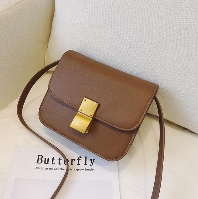 Square PU Leather shoulder bag