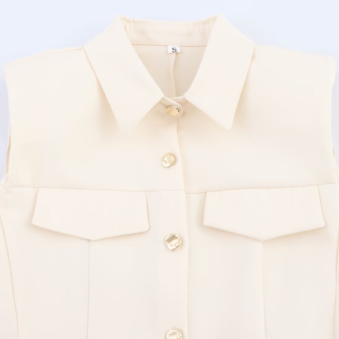 Button front pocket dress