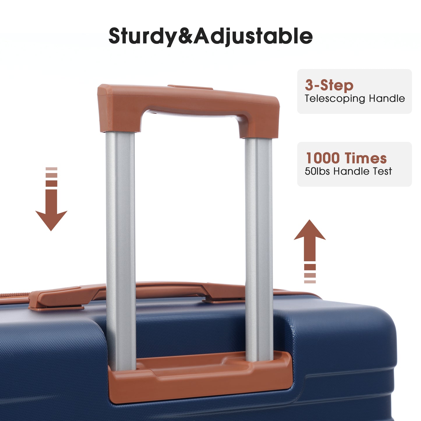 Hardshell Luggage Sets 3 Pcs Spinner Suitcase TSA Lock Lightweight