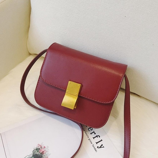Square PU Leather shoulder bag
