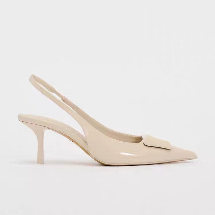 Pointed toe slingback sandals