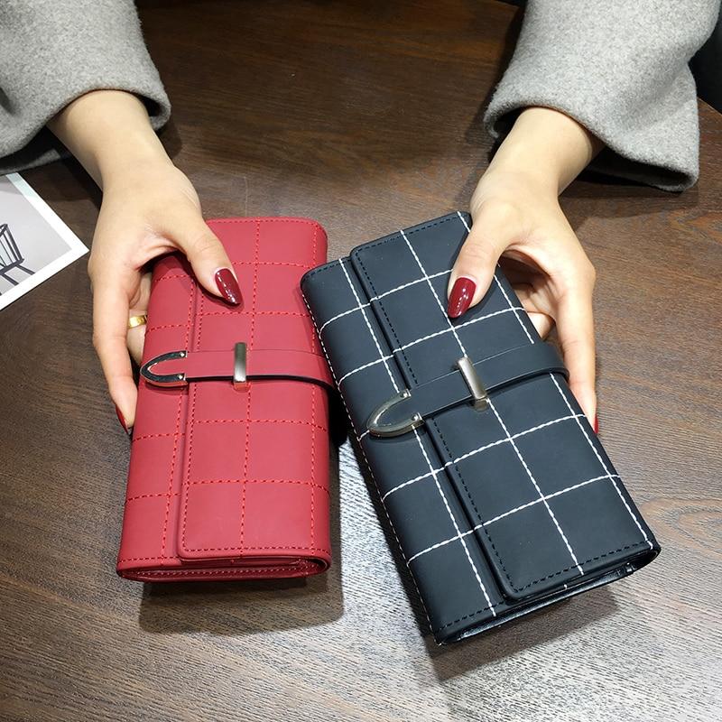 Plaid PU Leather 10 Card wallet