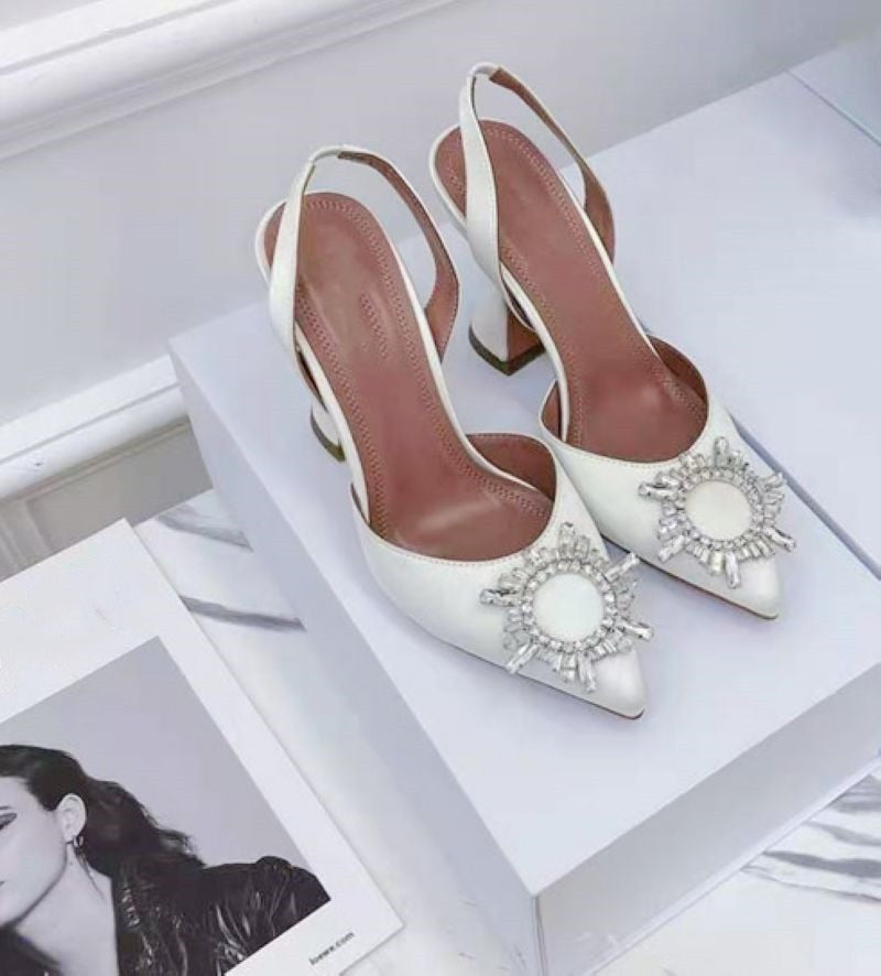 Crystal Slingback High heels pumps
