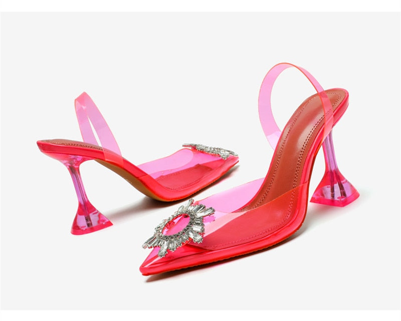 Crystal Slingback High heels pumps