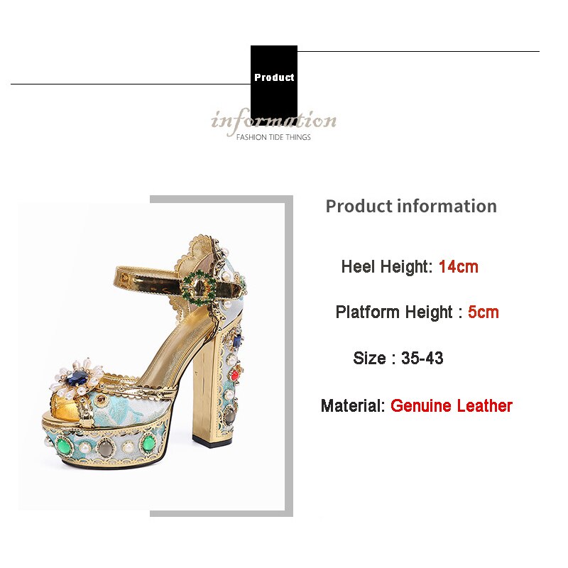 Embellished platform sandals