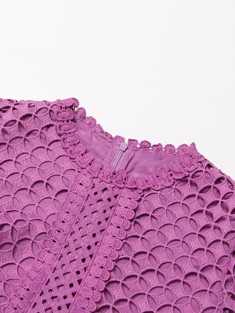 Embroidery lace long Dress