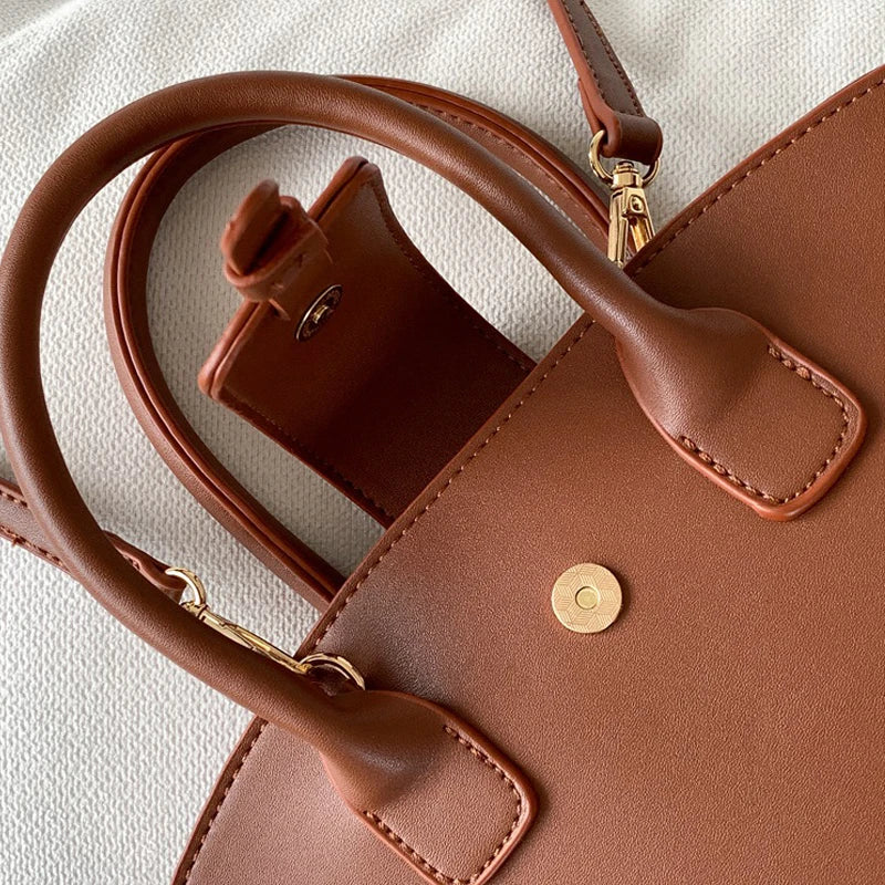 Vintage PU leather Shoulder Bag