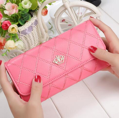 Crown embellised PU Leather wallet
