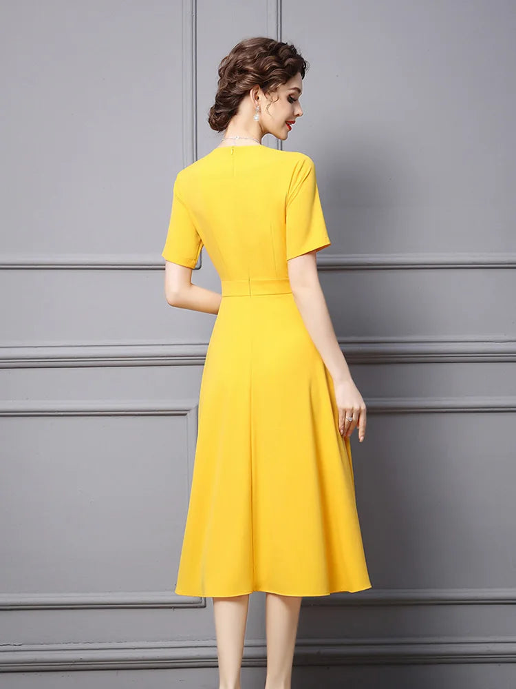 Elegant Church Office Bowknot dress