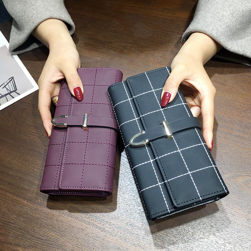 Plaid PU Leather 10 Card wallet