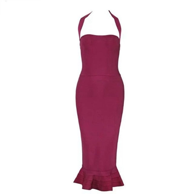 Spaghetti fishtail dress