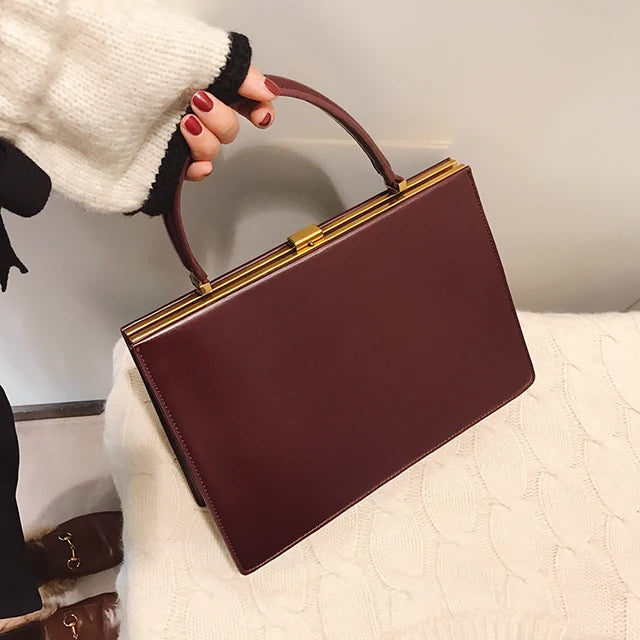 Vintage Large Capacity Luxury Pu Leather Satchel bag