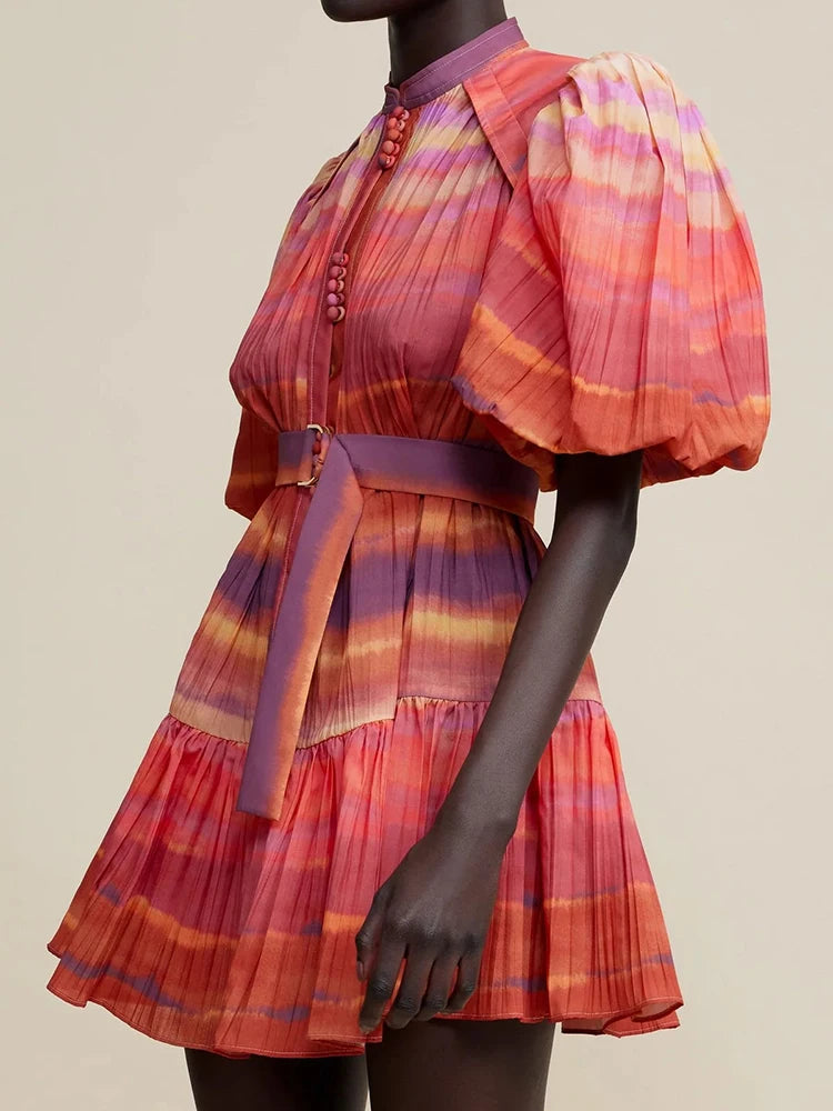 printed short dress