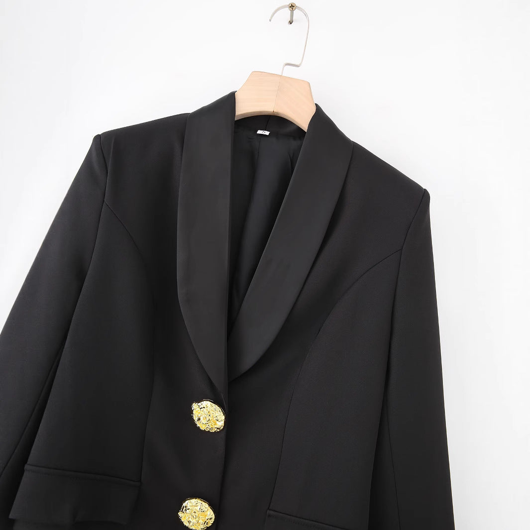 buttoned jacket dress