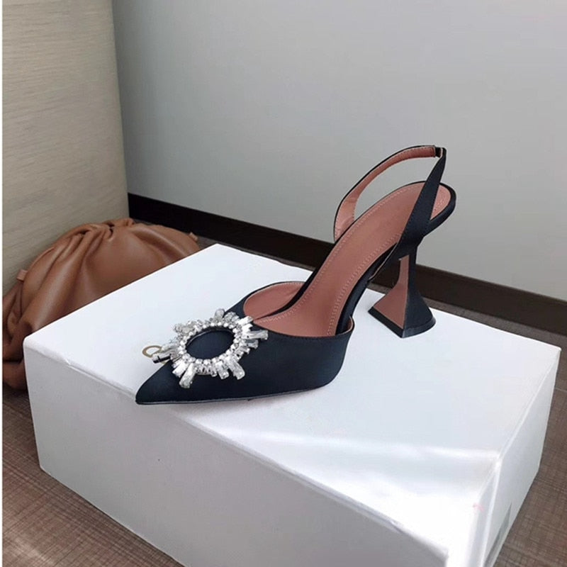 Crystal Slingback High heels pumps