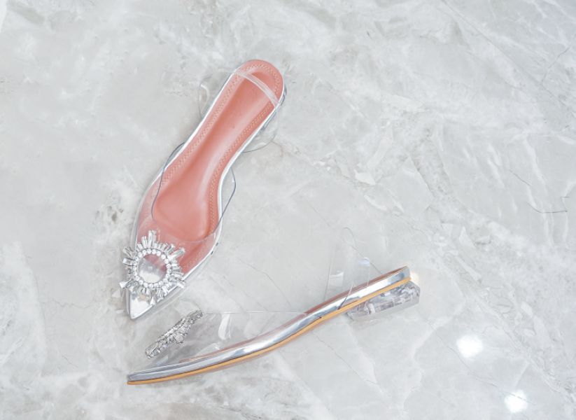 Crystal Slingback High heels pumps
