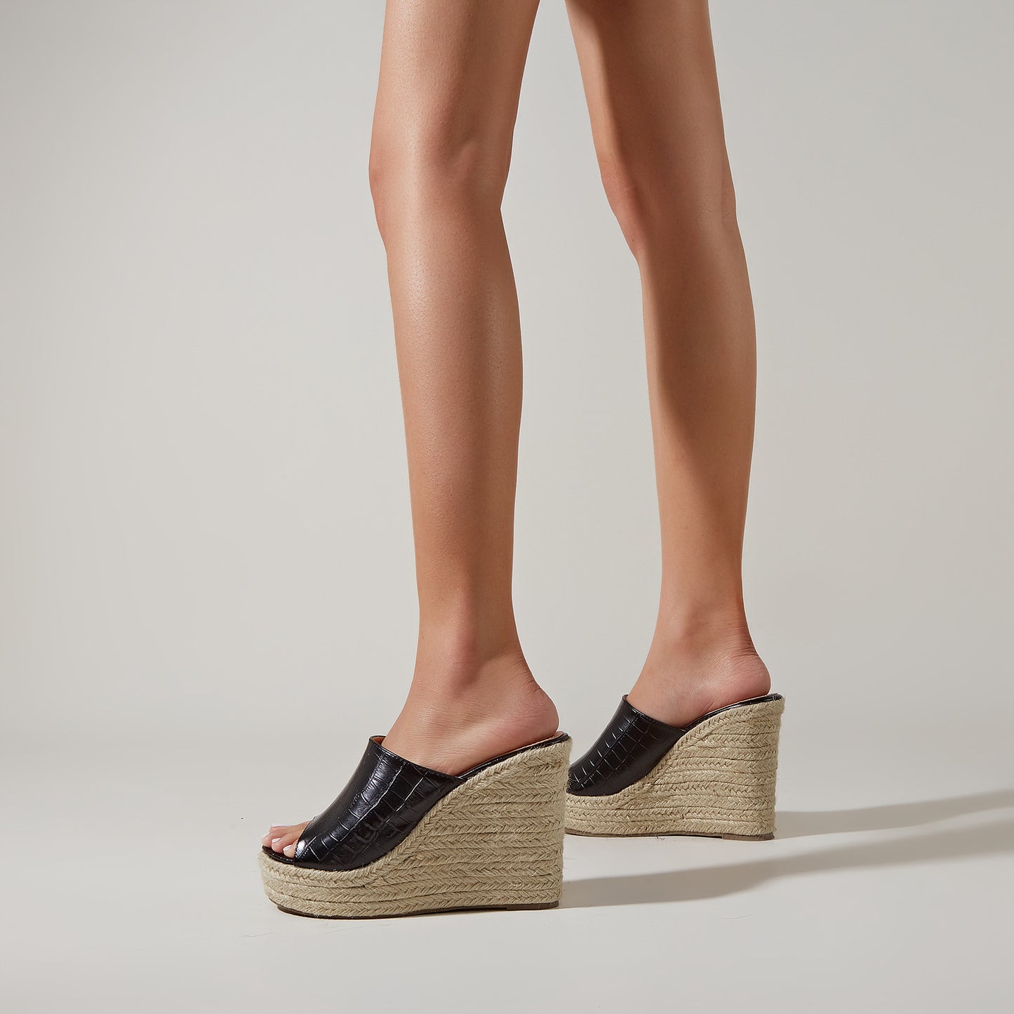 Crocodile Espadrille wedge