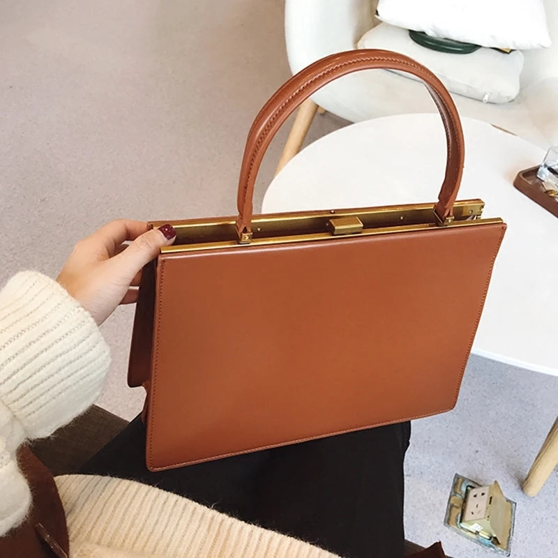 Vintage Large Capacity Luxury Pu Leather Satchel bag
