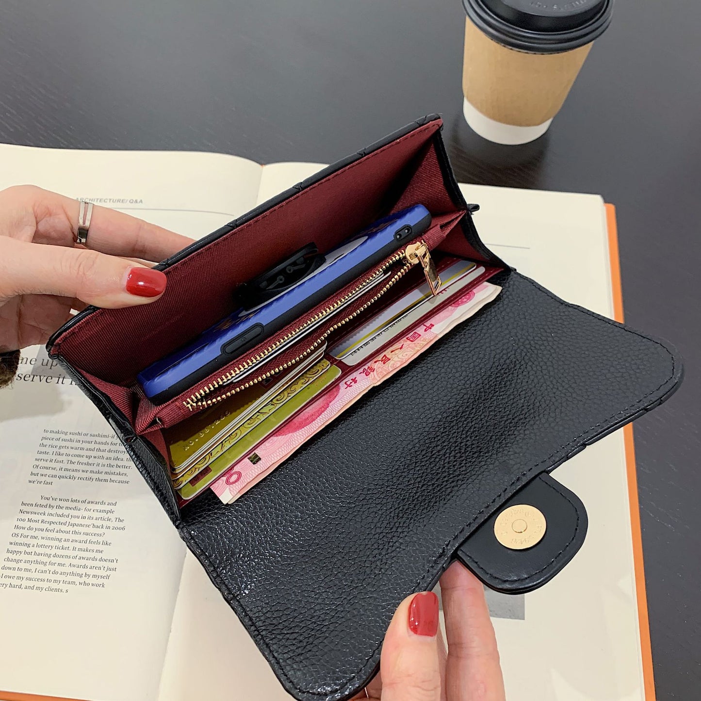 Folding quilted Wallet
