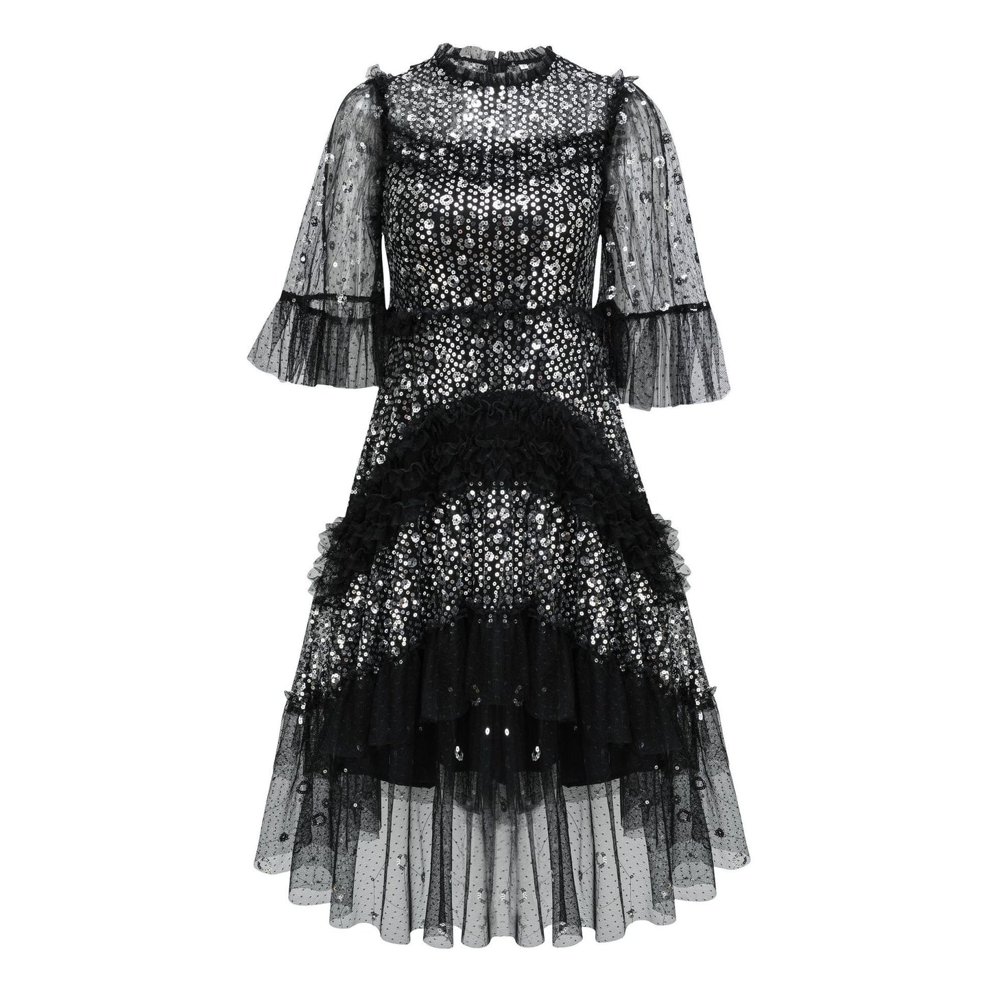 Round Neck Lace A-line Dress