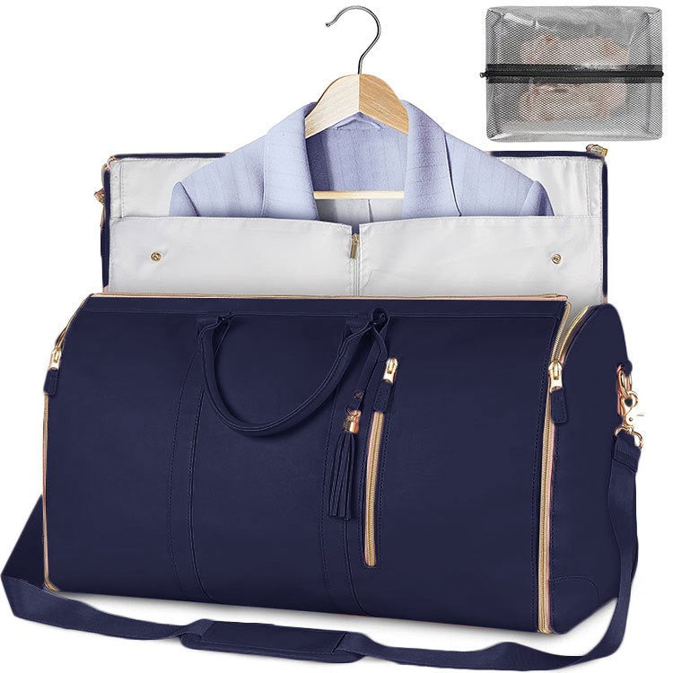 Large leather folding Travel suit bag,