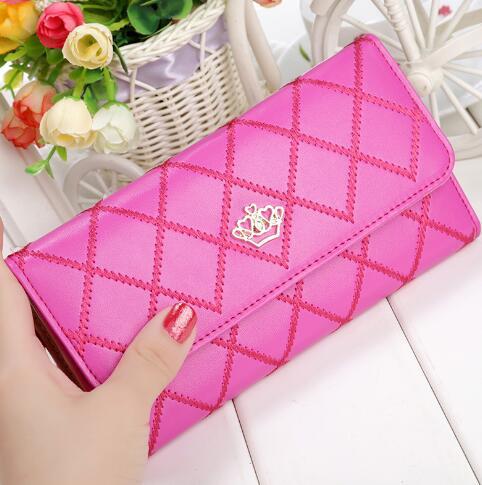 Crown embellised PU Leather wallet