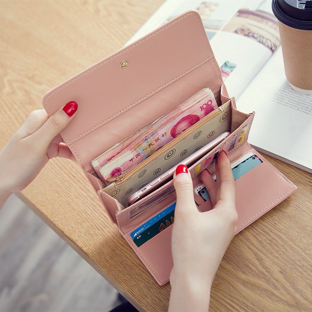 Crown embellised PU Leather wallet