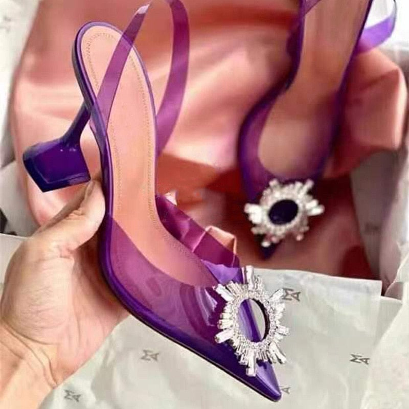 Crystal Slingback High heels pumps
