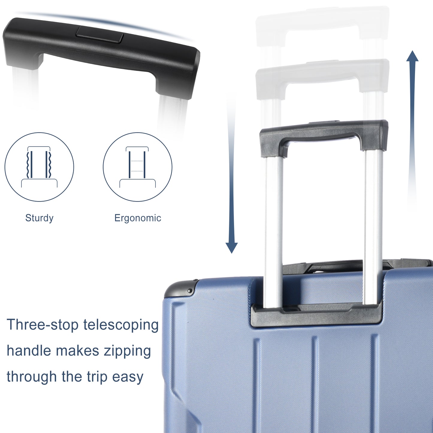 Single Hardshell Luggage Spinner Suitcase TSA Lock Lightweight Expandable 24