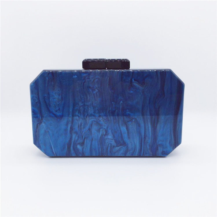 Acrylic Octagon evening clutch bag