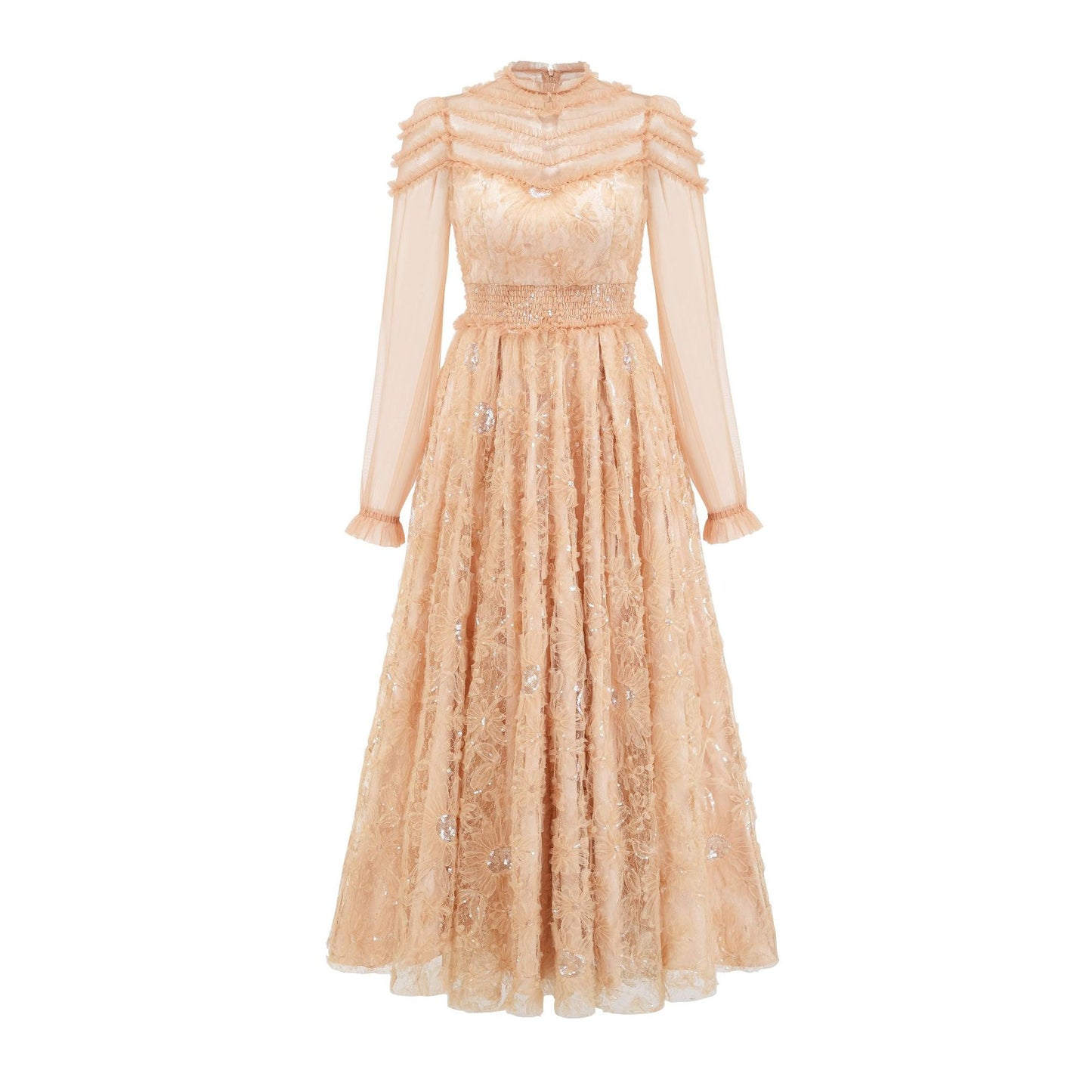 Lace Sequins High Waist dress
