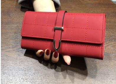 Plaid PU Leather 10 Card wallet