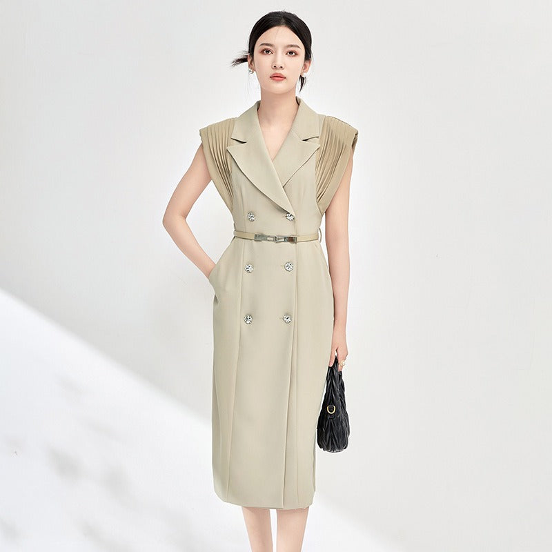 Luxurious button front dress