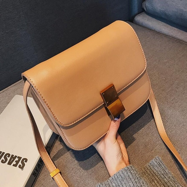 Square PU Leather shoulder bag
