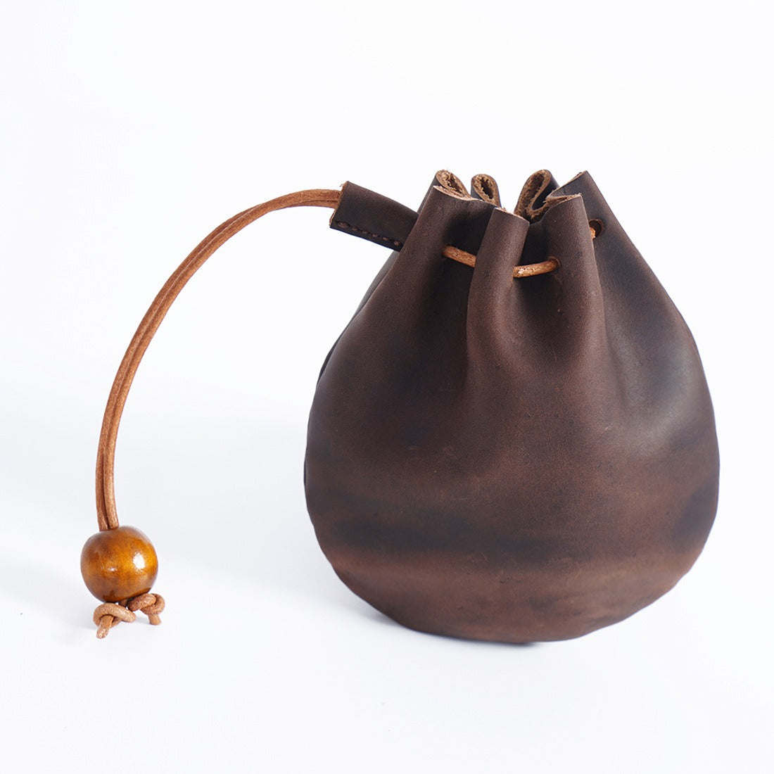 Genunie leather drawstring Vintage wallet